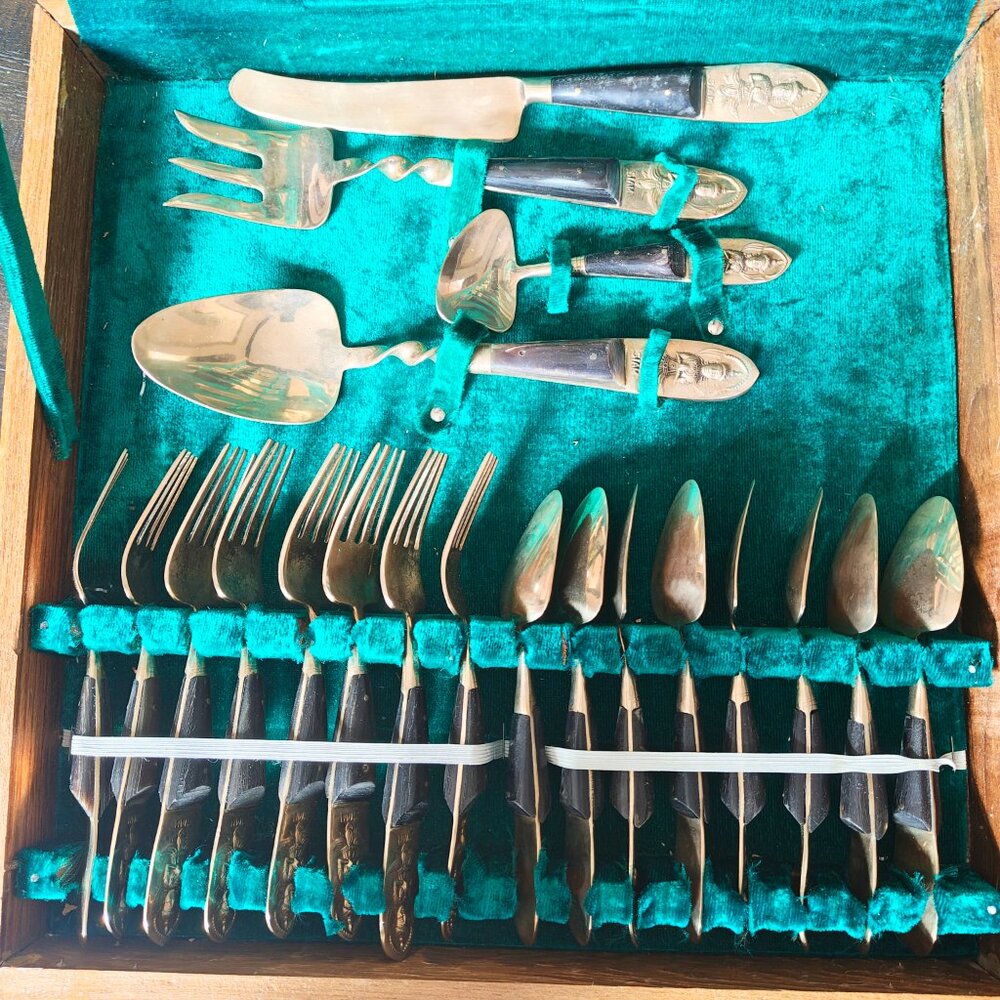 Vintage JIM’S GEMS Bronze Factory Flatware Set - Picture 15 of 16